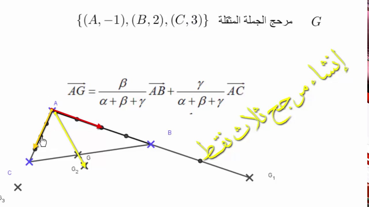 المرجح بإستخدام برنامج  GeoGebra   أكثر من رائع