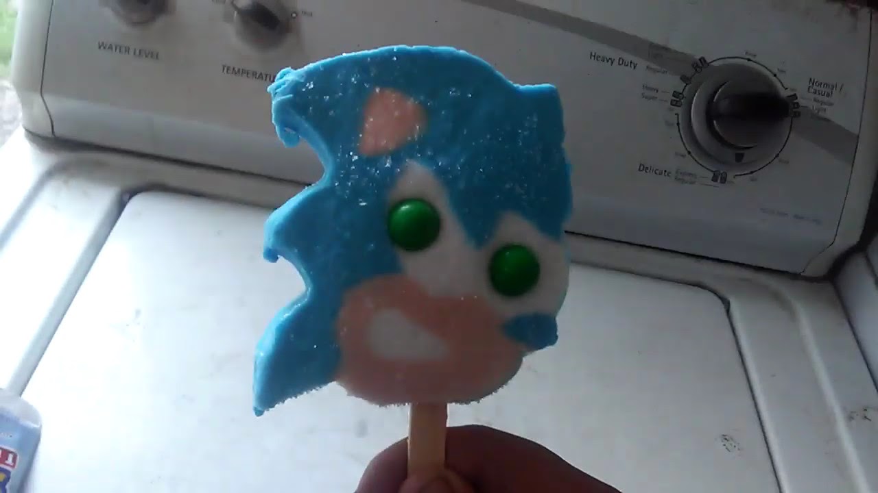 Nothing like a sonic the hedgehog popsicle with GUMBALL eyes - YouTube