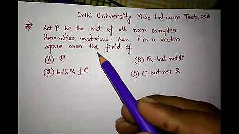 Delhi University post graduate entrance exam mathematics - 2014||Linear Algebra, Solved question