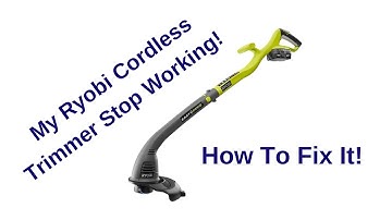 How To Fix Ryobi Cordless 18V Trimmer Weed Eater