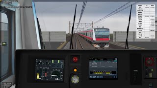 【FHD60p】〔BVE5〕超滑走！新公開された雨の京葉線各駅停車をリニューアル公開されたE233系5000番台で運転してみた