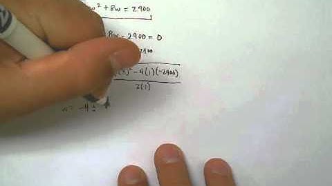 Lesson 1.3 Video 11 - Quadratic Word Problem #1 (Area of a Rectangle)