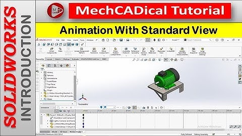 Animation With Standard View in SolidWorks.