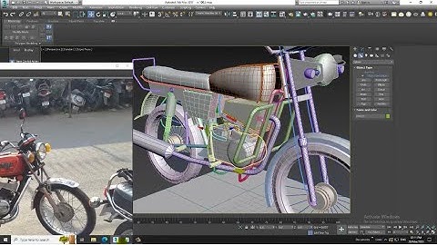 3DsMax Tutorials, Learn 3D Modeling a  RX 100 Bike from Scratch in 3dsmax ( Part 14)