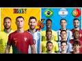Ronaldo messi neymar  brsil argentine portugal  comparaison trio 