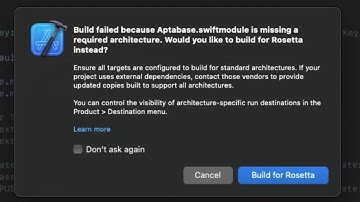 Build Failed Because SwiftModule Is Missing A Required Architecture On Xcode