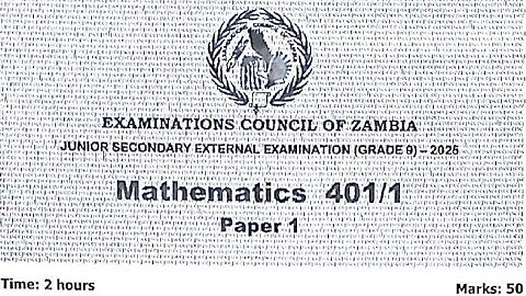 Mathematics paper 1 2025 external