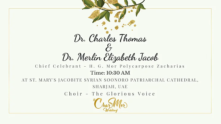 Dr. Charles Thomas weds Dr. Merlin Elizabeth Jacob...