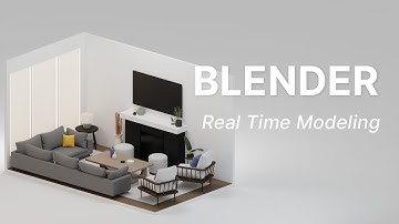 Beginner Friendly Real-time modeling Blender 3D tutorial: Modern Living room