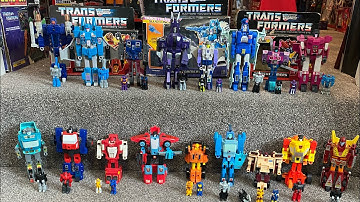 Transformers generation one targetmasters and small comparisons. G1 vintage complete collection box