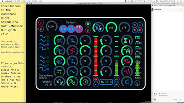 Audulus Tutorial Livestream: Curvature Micro Semi-Modular Synth p1
