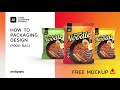 Packaging Design Tutorial in Adobe Illustrator CC (Instant Noodle Bag) | Full Process