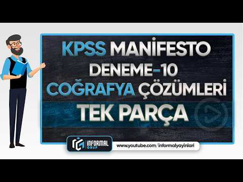 KPSS Manifesto Coğrafya Soruları ve Çözümleri | DENEME-10