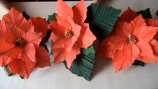 Christmas decor tutorial: crepe paper poinsettia