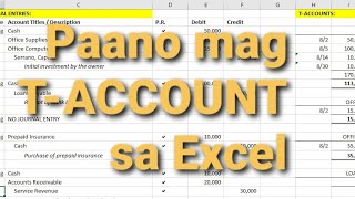 How to Create a T-Account in Excel