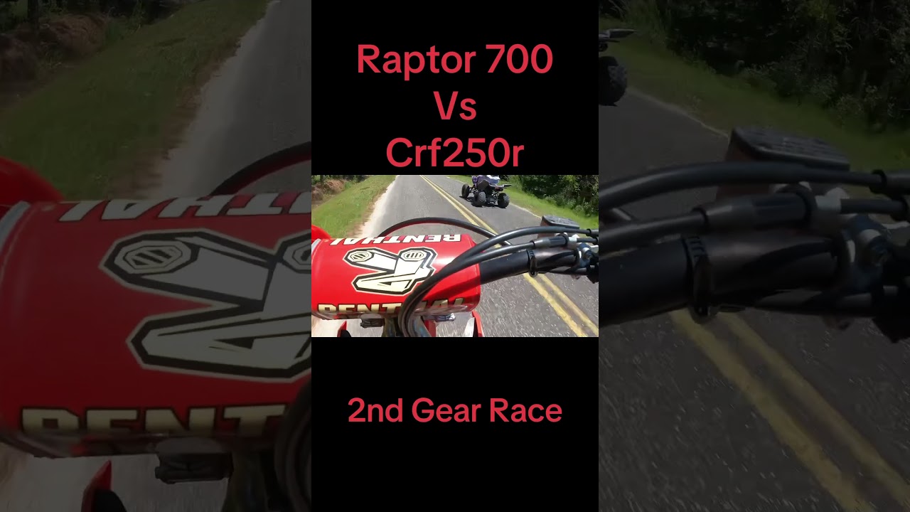 Yamaha Raptor 700 Vs Honda Crf250r race 