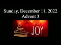 Sunday December 11th, 2022 - Advent Week 3 - Radiate Joy
