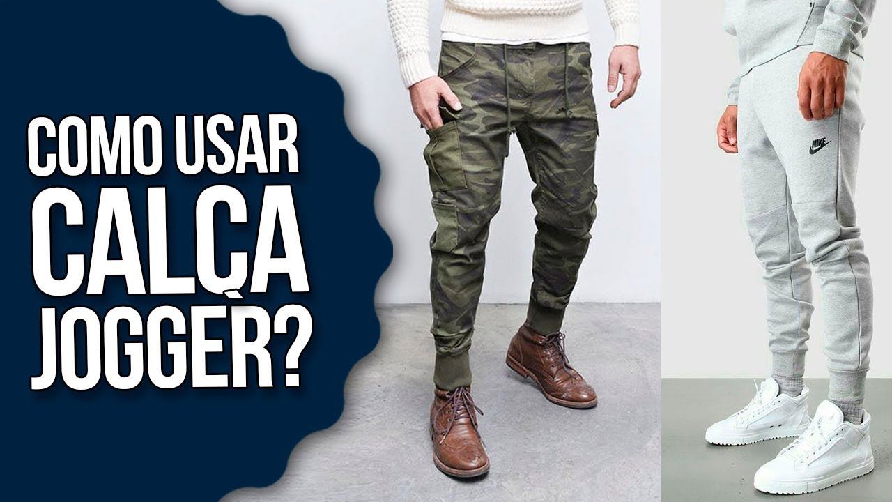 calça jogger look masculino