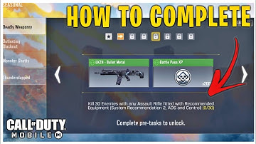 CODM ! Kill 30 Enemies With any Assault rifle fitted with Recommended Equipment (ADS and Control) !