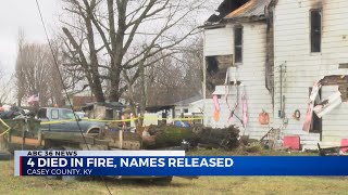 Names released of 4 victims of deadly Casey Co. house fire