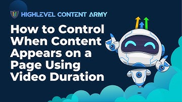How to Control When Content Appears on a Page Using Video Duration