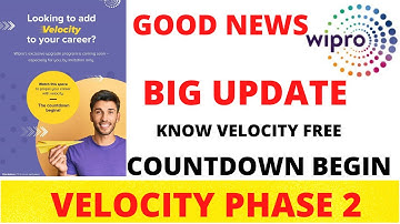 WIPRO VELOCITY PHASE 2 || GOOD NEWZZ || VELOCITY=TURBO || MAIL RECEIVED !! #wipro #turbo #velocity