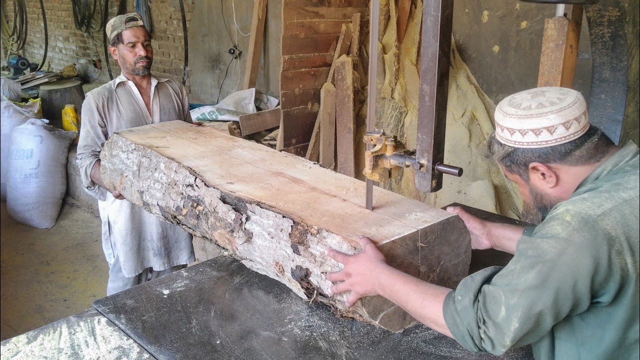 Sawing Big Log For 2 inches Planks | Sawing Wood Process | Sawmill ...