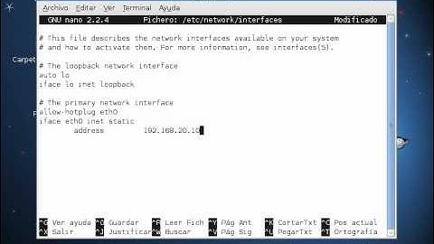 Configuración IP estática en Debian