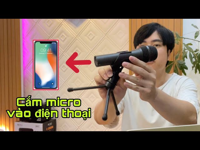 Cách kết nối micro AT2005USB với điện thoại Iphone để thu Podcast, Vlog ... | Dây OTG NMC-LT04