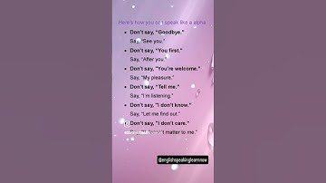 How you can speak like an Alpha