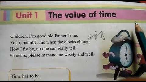 Class 5 Moral Science Unit 1The Value of Tims