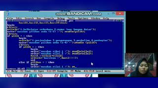 Contoh Coding Free Pascal IDE if bersarang