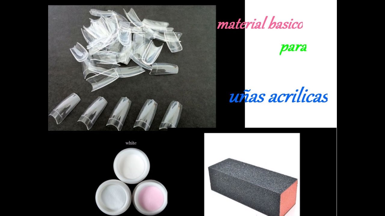 Material básico para uñas de acrílico...curso básico#1 - YouTube
