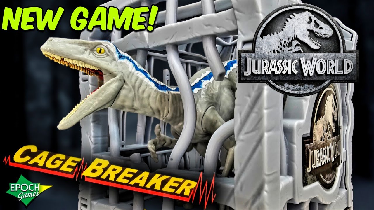 NEW GAME UNBOXING! Jurassic World Velociraptor Blue Cage Breaker