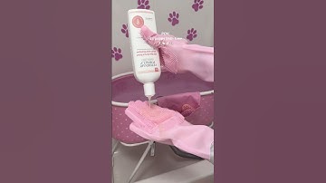 it’s bath time! #shorts #puppy #pink #asmr #asmrvideo #poodle