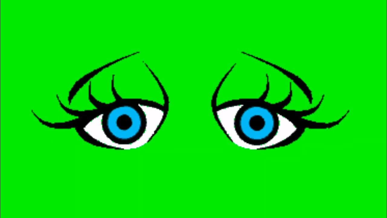 green screen,cartoon eyes green screen,cartoon eyes green screen 4k