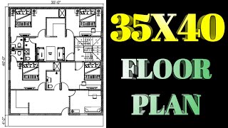 35×40 House Plan || 1400 sq ft House Plans || 155 Gaj House Design
