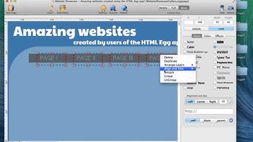 Align multiple text boxes horizontally on your web page using HTML Egg for Mac