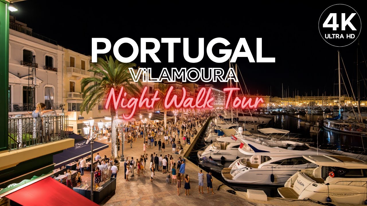 Night Walk in Vilamoura | Marina, Bars & Live Music 🇵🇹
