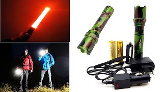 Lanterna Pisca alenta Tática Led Foco Luz Iluminação Para Trilha Caça Pesca 1180000W EC-101M screenshot 3