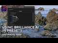 Using brilliance ai in presets  on1 photo raw