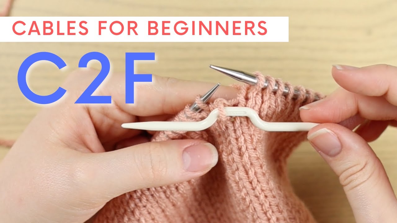 How to Cable 2 Front (C2F) - Knit a 2 Stitch Left Leaning Cable