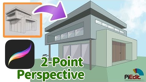 2-Point Perspective Drawing of a House in Procreate || Time-lapse Recording