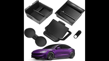 Must-Have Tesla Center Console Tray Upgrade 2025! Model 3 & Y Highland/Juniper Fit!