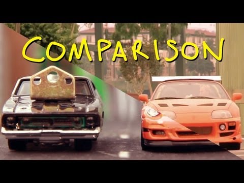 The Fast and the Furious - Final Race - Homemade with Toys (Comparison)