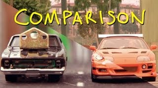 The Fast And The Furious - Final Race - Homemade With Toys Comparison