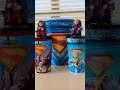 SUPERMAN POPCORN BUCKET TIN AND CUP WITH TOPPERS REGAL THEATERS