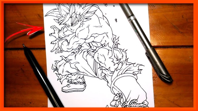 How to draw Goku Ultra Instinct - Dragon Ball Super 