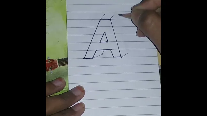 3D letter A / How to draw capital alphabet / easy to make it