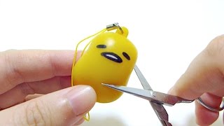 Cutting Open Gudetama Lazy Egg Squeeze Toy | What's Inside